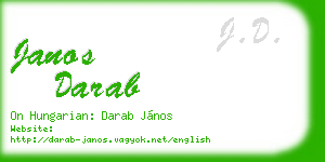 janos darab business card